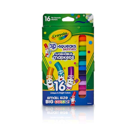 12 Packs: 16 ct. (192 total) Crayola® Pip-Squeaks™ Skinnies™ Washable  Markers